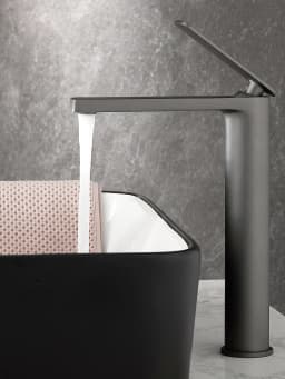 Bathroom White/Gray Bronze Solid Brass Luxury Basin Sink Tall Faucet Single Handle Water Mixer Bath Tap High And Short Style