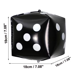 2/10/20/40pcs 18cm Cube Foil Balloons Dice Foil Ballon Casino Theme Party Adult Birthday Decor Las Vegas Party Poker Theme Party