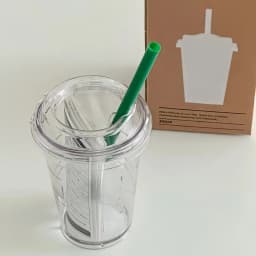 Portable Minimalist Transparent Water Cup for Female Couples Transparent Plastic Straw Cup Cold Water Bottles Drinkware