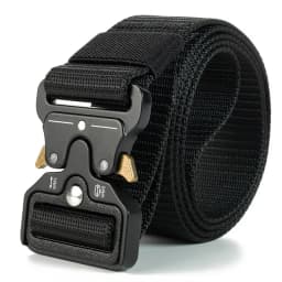 Red Ears Plastic Buckle Tactical Belt Men'S Multifunctional Military Fan Canvas Belt Outdoor Faux Nylon Training Waist Belt