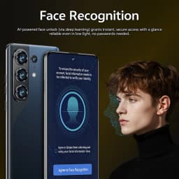 K-Touch Smartphone 5G C27 Ultra Mobile Phones Android Cell Phone Face Unlock 22GB+2TB Smartphone 7.3inch HD 5G Dual SIM 8000mAh Battery Mobile Phone