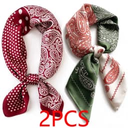 Luxury Silk Scarf Neckerchief Women's Silk Square Scarf Purse Scarf for Women Designer Silk Headscarf SJ01