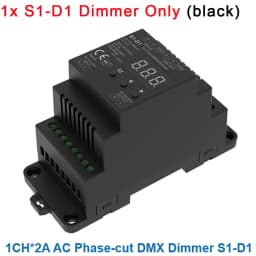 Skydance S1-D S1-D1 S1-DR AC Triac DMX Dimmer DIN Rail 2CH*1.5A 2CH*1A 1CH*2A AC Phase-cut DMX LED Dimmer Controller AC110V 220V