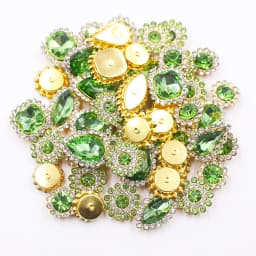 50pcs Mixed Sunflower Claw Sew On Rhinestones Trim Shiny Crystal Stones Glass Beads Gold Flatback Sewing Rhinestones for Clothes