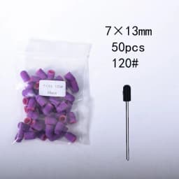 50PCS Green Nail Sanding Caps Bands With Rubber Drill Polishing Nail Art Rotating Remove Burrs Manicure Pedicure Accessory Tool