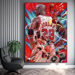 Basketball Legends Canvas Art Kobe LeBron More Framless Wall Decor for Living Room Sports Themed Home Decoration Ideal Gift