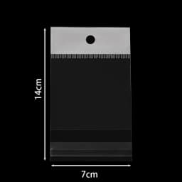 100pcs/lot Self-adhesive OPP Packaging Bags Transparent Small Jewelry Gift Packing Self Adhesive Candy Packaging Hanging Bag