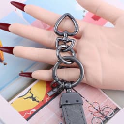 2pcs Love Heart Metal Lobster Keychain Claps Spring Buckle Hook Key Ring Connector for DIY Bag Keychains