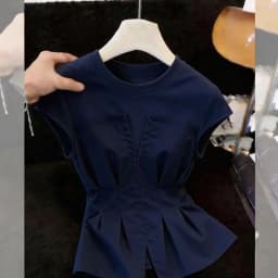 New Korean Splicing Short-sleeved T-shirt Summer Women's Fake Two-piece Waist-covering Belly Shoulder Coat Female Blouse Tops