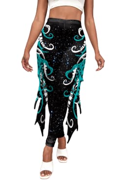 NADANBAO Mermaid Printed Pants Fish Scales Cosplay 3D Printed Women Bottoms Fashion Women's Leggings Tight Yoga Pants