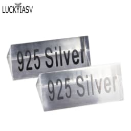 Clear Acrylic 925 Silver Signage Counter Display Tag Card Jewelry Store Accessories Necessity Lable