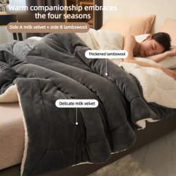 Super Soft Imitation Lambswool Autumn Winter Blanket Double Queen Blankets High-quality Comfortable Milk Fleece Sofa Blanket