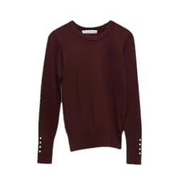 KEYANKETIAN Women's O-Necked Long Sleeves With Buttons Pullover Sweater Female Casual Solid High-Stretch Shirts Chic Ladies Top