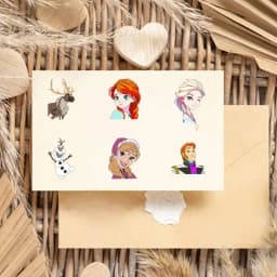 New 8pcs/Set F-r-o-z-e-n Cartoon Anime Stickers DIY Assemble Game Decal Make a Face Jigsaw Creative Birthday Party Gift