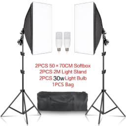 Photography 50x70CM Softbox Lighting Kits Professional Light System With E27 Photographic Bulbs Photo Studio Equipment