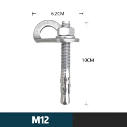 Rock Climb Anchor Point Piton Nut Anchor Bolt Hanger Plate Expansion Nail 304 Stainless Steel Caving Belay Rigging M8 M10 M12