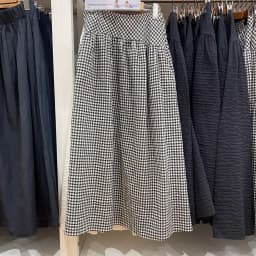 Summer Style A-Line Skirt Bubble Fabric Plaid Long Skirt High Waist Commute Friendly Mid-Length Color Other Material