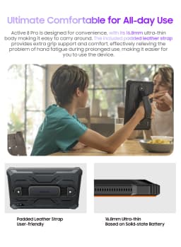 Blackview Active 8 Pro Rugged Tablet PC 10.36" 2.4K Display 8+256GB Android 14 Helio G99 Octa Core Tablets 22000mAh Battery NFC
