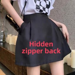 High Waist A-Line Skirt Half-length Elegant Style Commute Polyester Blend Hand Ironed Pleats Spring Collection Women's Fashion