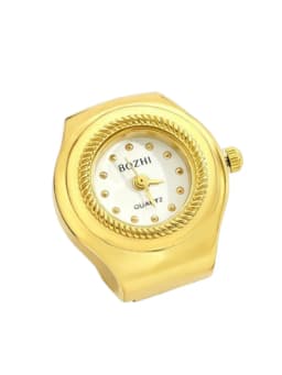 New Hot Selling Creative Alloy Shell Circular Dial Couple Ring Watch Finger Watch Cheap Gift