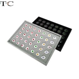 Acrylic Transparent Round Bare Diamond Box Jewelry Storage Display Tray Diamond Gem Storage Tray Counter Display Rack