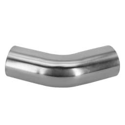 Elbow 45° Degree Bend Exhaust Pipe Versatile Stainless Steel Polished 19-51mm Automotive Exhaust Pipe Connection Fittings