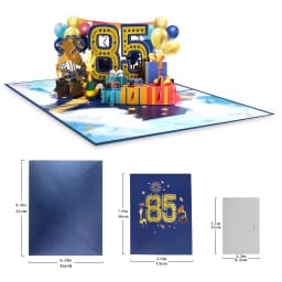 Anniversary Card, Pop Up 1st 18th 21th Birthday Card, Anniversary Number Greeting Cards for Wedding Wife Husband Girlfriend