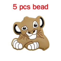 5pcs Silicone Cartoon Beads Pacifier Chain Baby DIY Care Nipple Chain Fittings