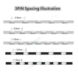 3Pin DC5V/12V 1000ct-5000ct Pixels 1.5cm or 2.5cmcm Pitch WS2811 LED Seed Pixel String Light RGB IC Addressable Full Color IP68