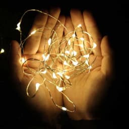Festoon LED Silver Wire Light String Battery Wedding Holiday Fairy Garland Lights for Bedroom Holiday Ramadan Party Decoration