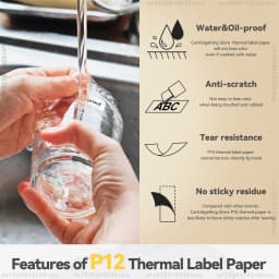 3/5/10PK Continuous Label Tape 15mmx7m Self-adhesive Sticker Thermal Paper Compatible for Marklife P12 P15 D30 Q30 Label Printer