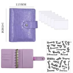 2023 New A7 Budget Binder Cash Envelopes for Money Saving Organizer with Zipper Pockets, Budget Sheets and Self-adhesive Labels