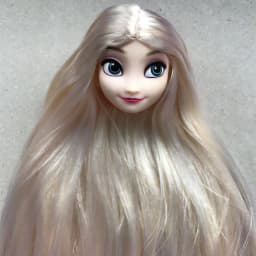 1/6 Doll Head Toys DIY Toy Rare Face Doll Parts Colorful Hair Doll Accessories Brown White Beige Skin Doll Heads Figures