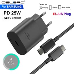 For Samsung Charger 25W Type C Fast Charge Charger 1M 1.5M 2M Cable for Galaxy S26 S25 S24 S23 S22 S21 Z Flip 8 A56 A36 A17 A35