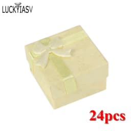 Ring Gift Box Jewelry Organizer Paper Box Ring Packaging Box Jewellry Store Container Earring Case 24pcs/Lot