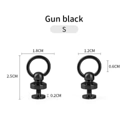WUTA Round Head Swivel Rivet Leather Rivet with Pull Ring Leather Craft Screw Rivets Metal Handmade DIY Leather Crafts Accessory