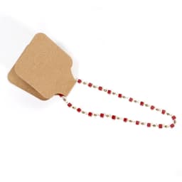 50pcs Foldable Blank Kraft Package Display Card for DIY Necklace Bracelet Earing Hairband Price Hang Tag Jewelry Making Supplies