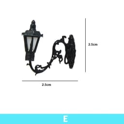 1:87 Scale Model Warm White LED Street Lamp Posts, Dollhouse Ceiling Decor; Miniature Wall Lighting