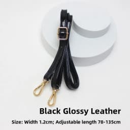 New Yu Black Leather Bag Strap Single Shoulder Crossbody Bag Long Strap School Bag Backpack Accessories Women's Bag Belt