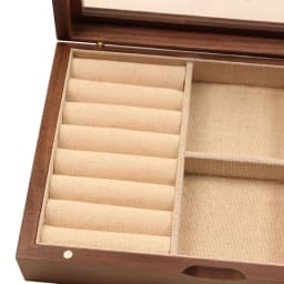 Wooden Jewelry Box Travel Ring Earring Storage Boxes Women's Necklace Bracelet Organizer Display Box with Magnetic Attraction