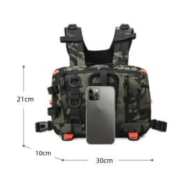 Fishing Tactical Chest Bag Camping Hiking Backpack Front Chest Vest Bags Lure Fishing Tackle Bag Fanny Pack Men Climbing Bag