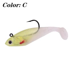 1PCS Silicone Soft Bait 75mm/9.5g Swim Tail Jigging Wobblers Fishing Lure Artificial Spoon Rubber Baits Sea Bass Pike Tackle