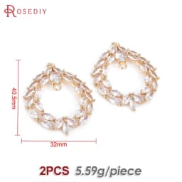 High Quality 18K Gold Color Brass and Zircon More Style Earrings Connect Charms Pendants Jewelry Making Diy Findings Accessories