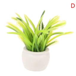 Mini Potted Plant 1:12 Dollhouse Miniature Tree Potted Plant Green Plant Model For Doll House Furniture Home Garden Decor
