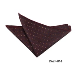 24cm Korean Style Leaf Floral Handkerchief For Men Suits Brown Red Pocket Square Polyester Woven Hanky Small Towel Tuxedo Cravat