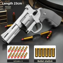 Magnum ZP5 357 Automatic Continuous Soft Dart Blaster Toy with Multiple Safe Darts Outdoor Action Play Set for Kids and Adults