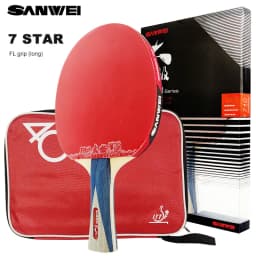 SANWEI Taiji 7 8 9 Star Table Tennis Racket Professional Wood Carbon Offensive Ping Pong Racket Sticky Rubber Quick Attack