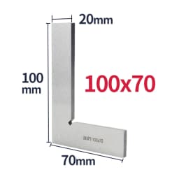 Try Square Flat Edge Square Ruler 90 Degree Woodworking Tools Metal Right Angle Ruler Measurement Tools Set-Square 50x40/75x50mm