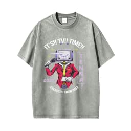 Washed Vintage Game Deltarune Spamton Funny Meme T-shirt Men's Women Clothing Casual Humor Lover Short Sleeve Oversized T Shirts