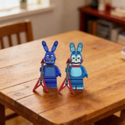 Cute Cartoon Game Figure Bricks Freddy Bonnie Chica Miniatures Kawaii Bonnie Bear Desktop Ornament Birthday Party Favors Gift